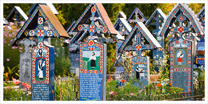 Sapanta - The Merry Cemetery. Maramures, Northern Romania