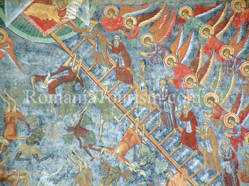 The Painted Monasteries of Bucovina & Moldova  -
The Ladder of Virtue -  Sucevita Painted Monastery Image