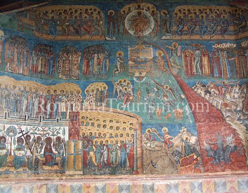 The Painted Monasteries of Bucovina & Moldova  -
Voronet Painted Monastery - Frescoe Detail Image