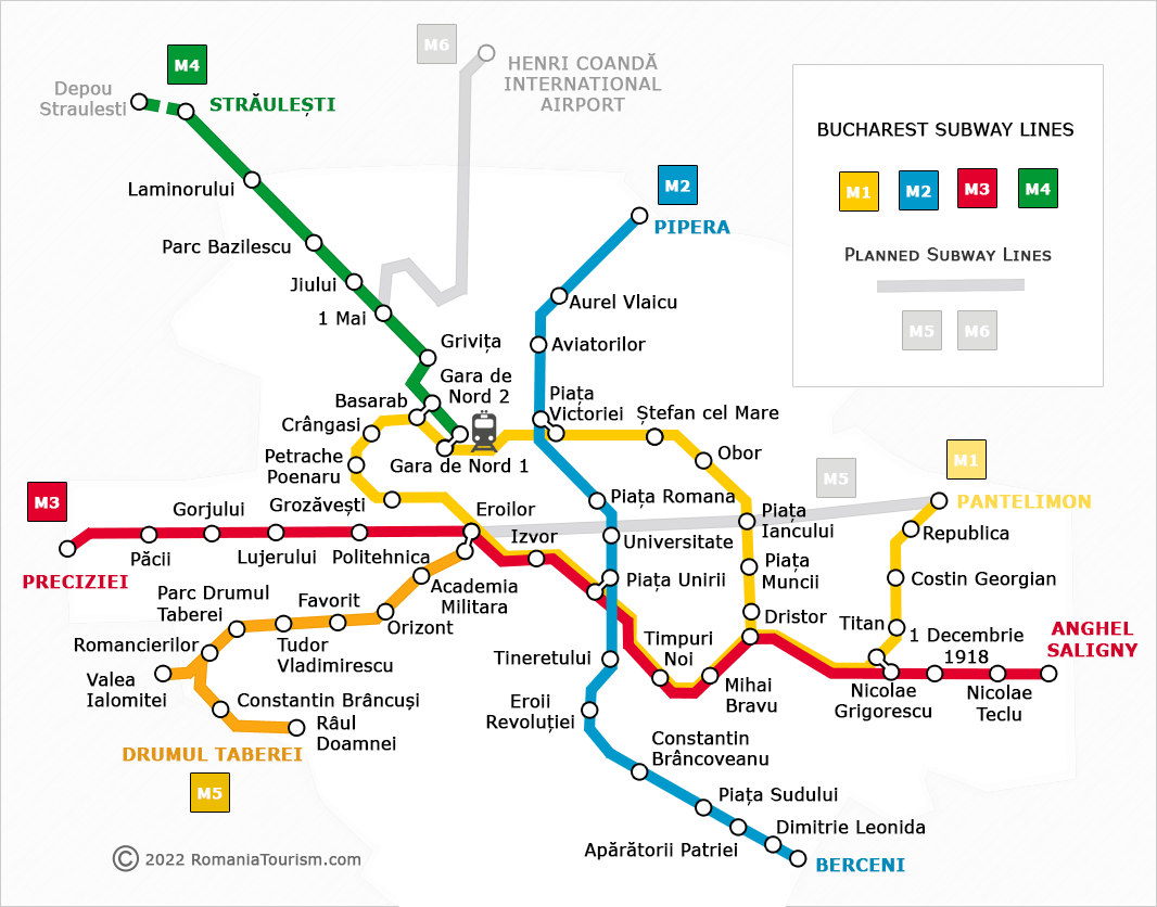 Bucharest Subway Map Harta Metrou Bucuresti Bucharest Visitor Information