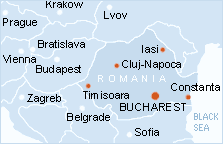 Romania Location - Map of Europe