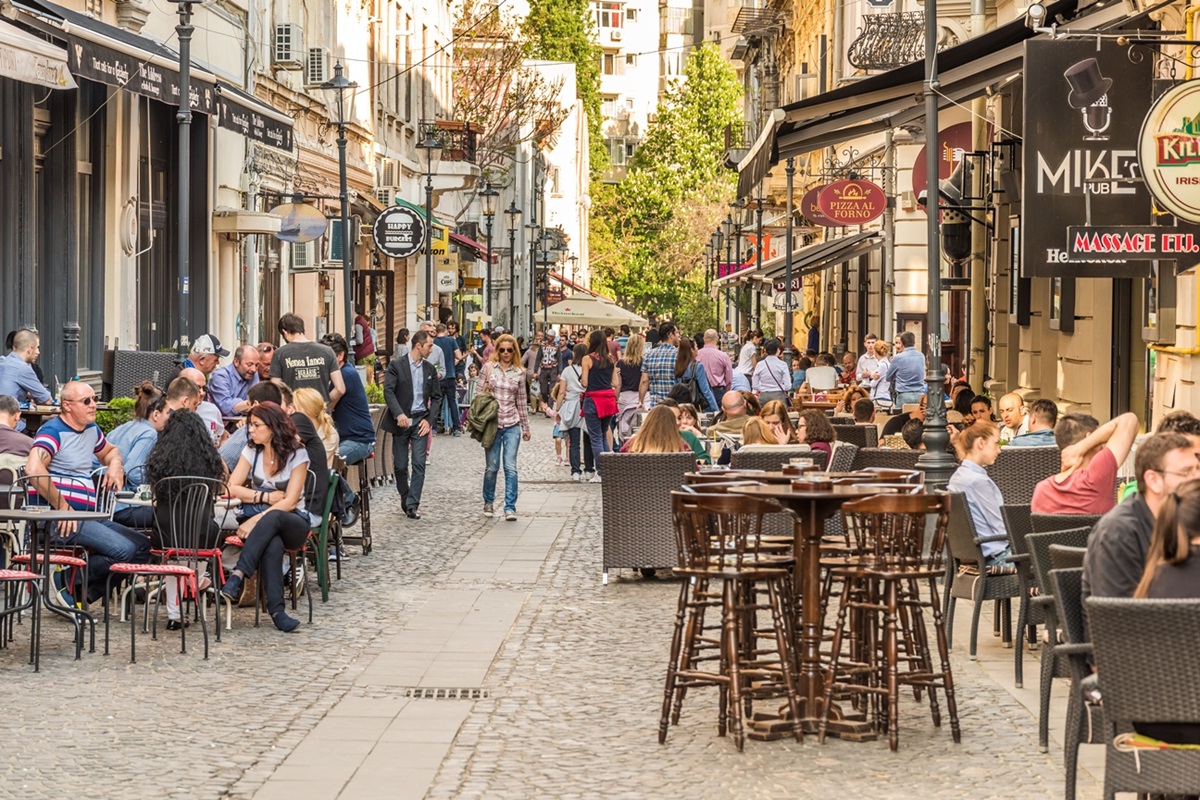 Bucharest Old Town Lipscani street