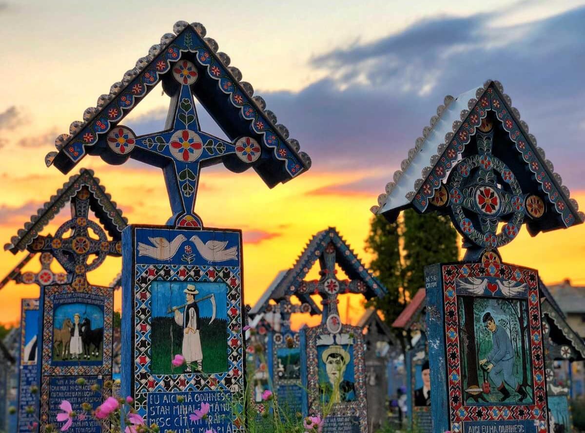 the merry cemetery in maramures region