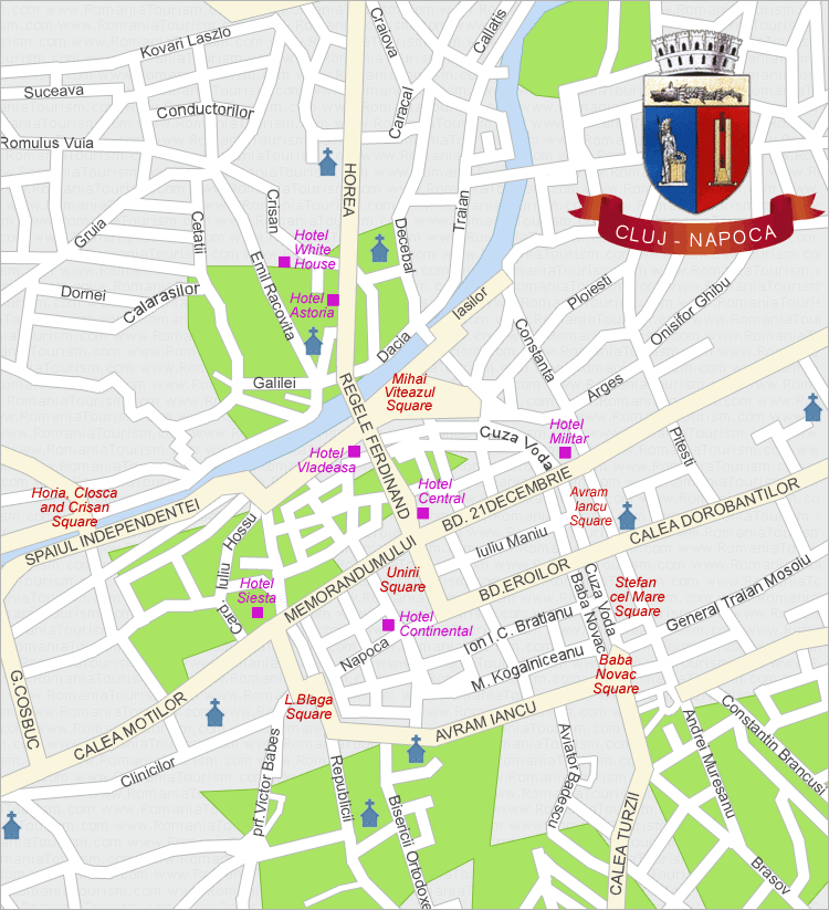 Cluj Napoca City Map Harta Orasului 