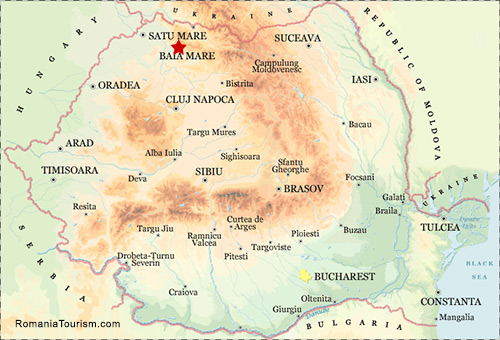 Baia Mare on Map