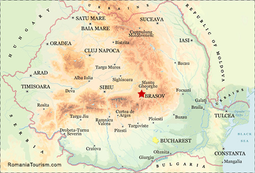 Brasov on Map