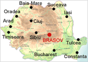 Brasov on map - Romania Physical Map