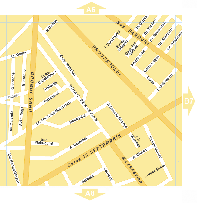 Bucharest Detailed Street Map - Hotels and Attractions