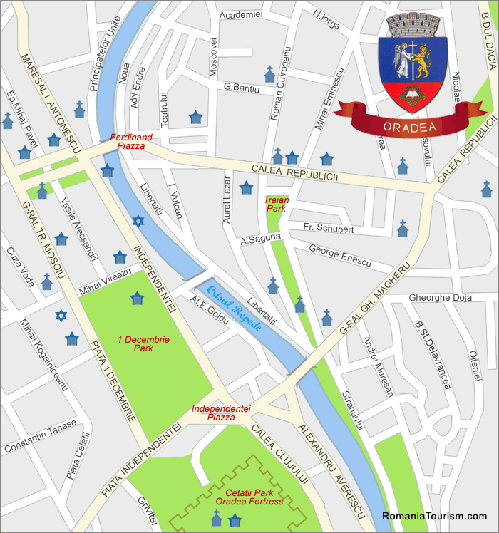 Oradea City Map (Harta Orasului Oradea)