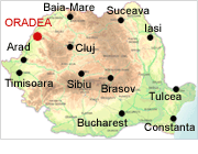 Oradea on Map - Romania Physical Map