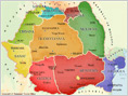 Romania - Historical Regions Map