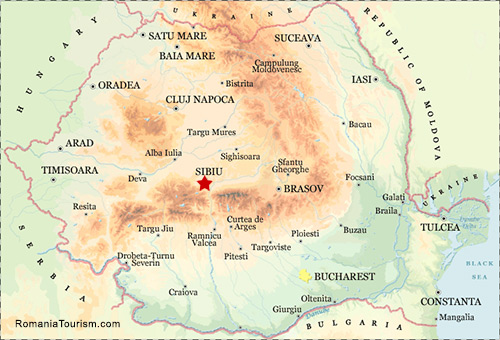 SIBIU Hermannstadt Transylvania Romania MAP 1650 24x38i