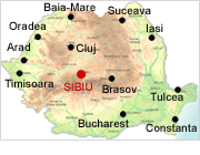 Sibiu on map - Romania Physical Map