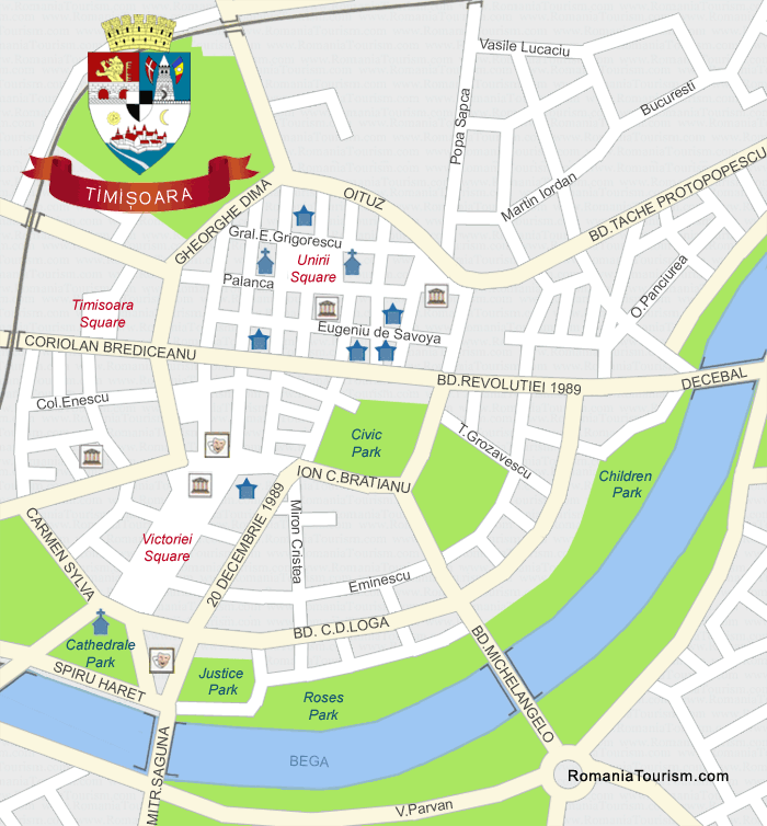 Timisoara City Map (Harta Orasului Timisoara)