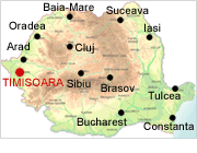 Timisoara on map - Romania Physical Map