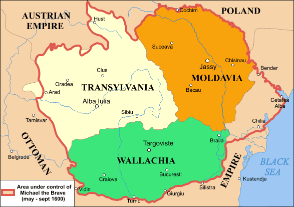 Wallachia Moldavia And Transylvania Romanian Regions Map   Wallachia Moldavia Transylvania Map 